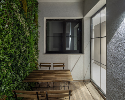 Your living space is designed in a functional and spacious way. We have created bright and private living spaces for you.